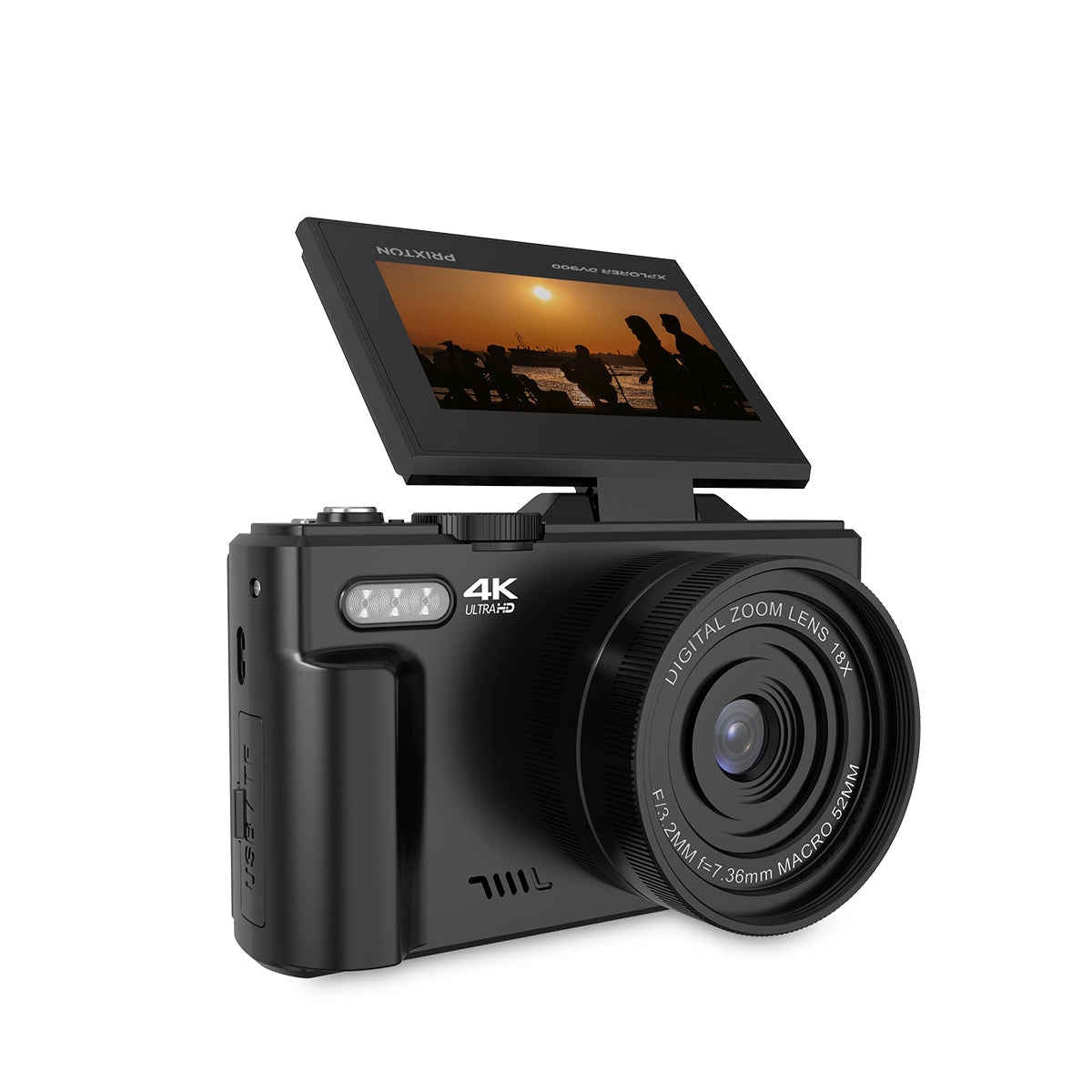 4K Digital Camera for Photography, 64MP Vlogging Camera for Youtube with 3" 180° Flip Screen, 16X Zoom Photo Camera and Shoot Camara with 32GB Micro SD Card for Teens Ages 8-18 Beginner
